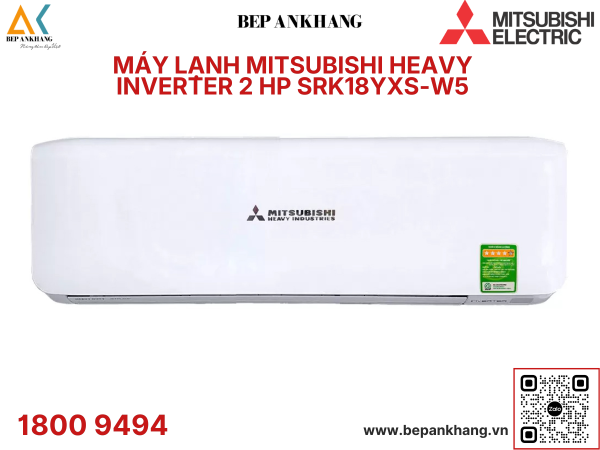 Máy lạnh Mitsubishi Heavy Inverter 2.0 HP SRK18YXS-W5